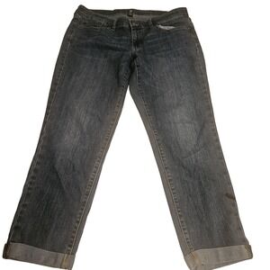 Gap Jeans Womens 14 28‎ Blue Boyfriend Fit Mid Rise Distressed Denim Casual